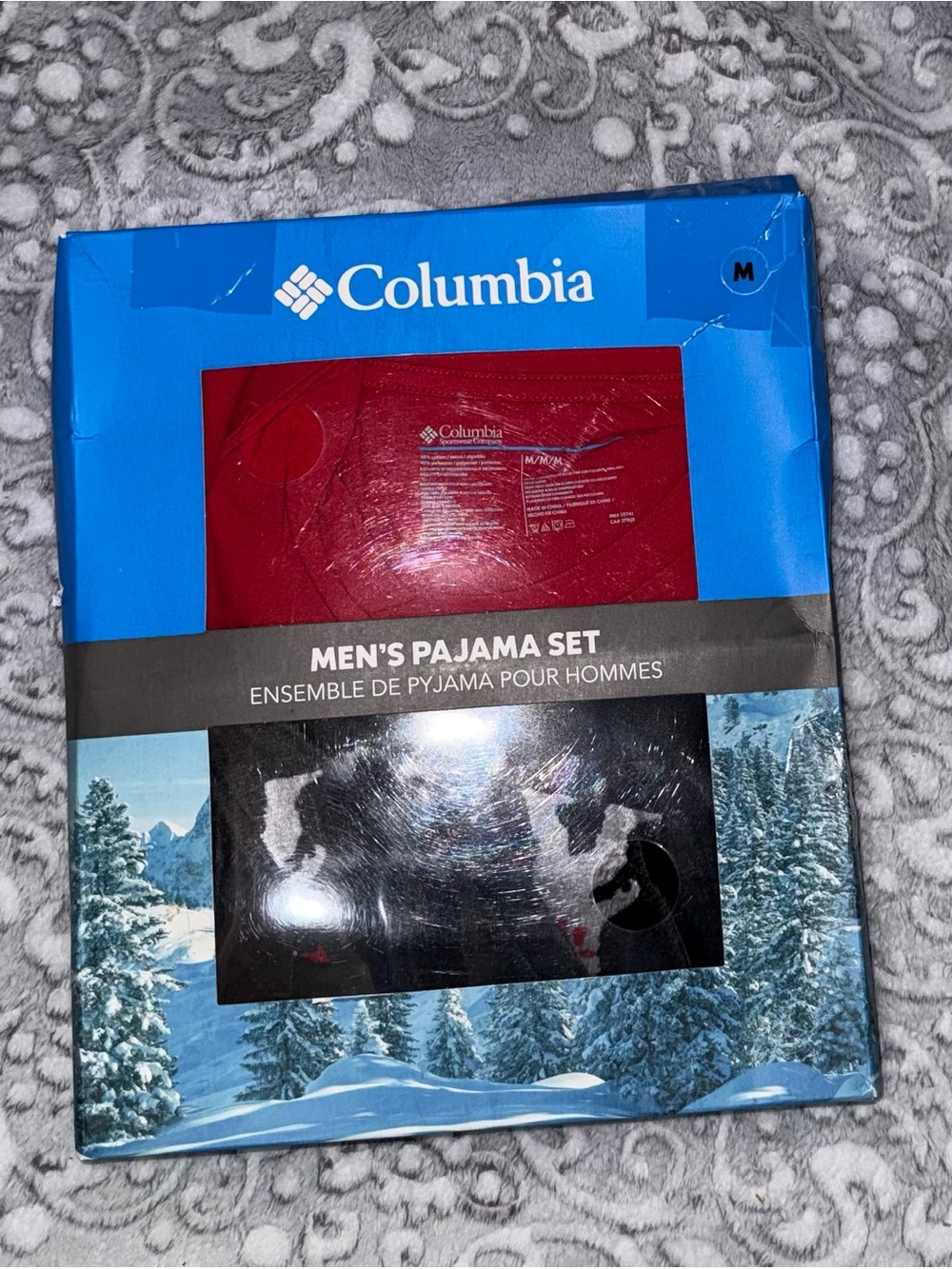 NEW Columbia Men’s 2 Piece Pajama Set Red Plaid Size Medium